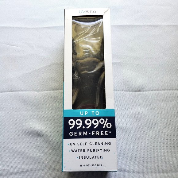 UVBrite Self Cleaning Water Bottle 18 oz NEW - Picture 1 of 6